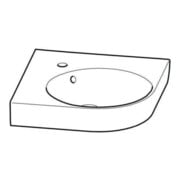 Geberit Eck-Handwaschbecken Renova Compact 45x39,5cm, m Hahnl., mit Überlauf, weiß-4