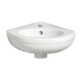 Geberit Eckhandwaschbecken FIDELIO Schenkellänge 270 mm, mit Überlauf, mit Hahnloch weiß-1