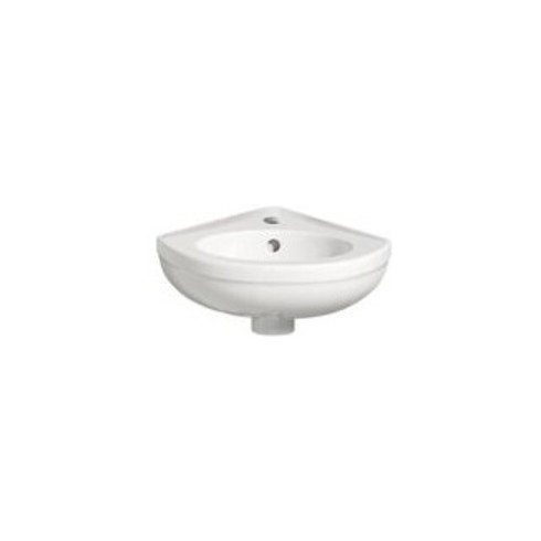 Geberit Eckhandwaschbecken FIDELIO Schenkellänge 270 mm, mit Überlauf, mit Hahnloch weiß