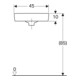 Geberit Eck-Handwaschbecken Renova Compact 45x39,5cm, m Hahnl., mit Überlauf, weiß-5