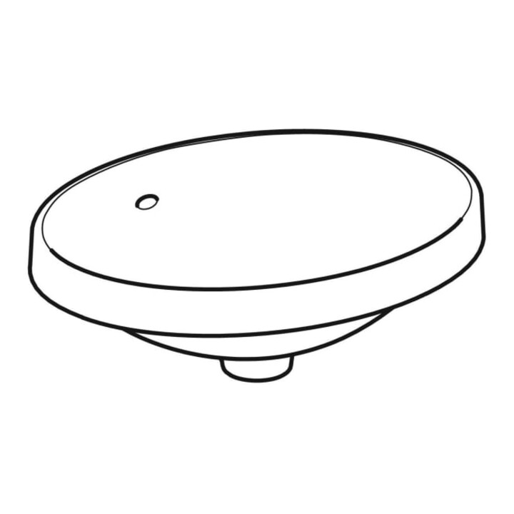 Geberit Einbauwaschtisch VariForm 50x40cm, o Hahnl., m ÜL, ov., we. K-Tect