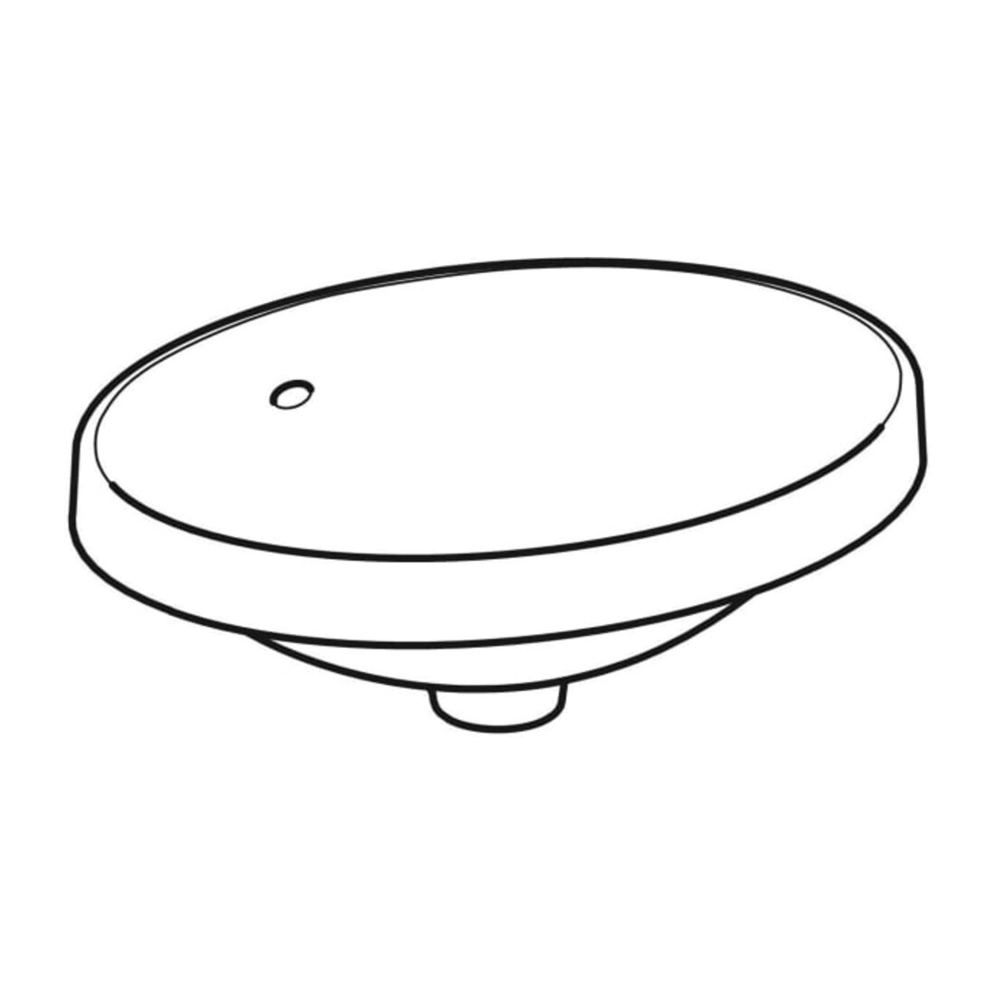 Geberit Einbauwaschtisch VariForm 50x40cm, o Hahnl., m ÜL, ov., we. K-Tect