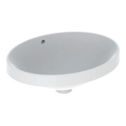 Geberit Einbauwaschtisch VariForm 50x40cm, o HL, m Ü, ov., US glas. / we.