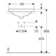 Geberit Einbauwaschtisch VariForm 50x45cm, m HLB, o Ü, ov., US glas./we