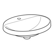 Geberit Einbauwaschtisch VariForm 50x45cm, m HLB, o. ÜL, ov., we. K-Tect-2