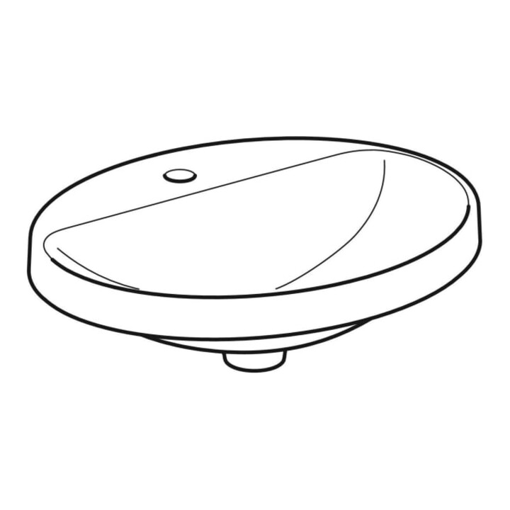 Geberit Einbauwaschtisch VariForm 50x45cm, m HLB, o. ÜL, ov., we. K-Tect