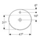 Geberit Einbauwaschtisch VariForm 50x45cm, m HLB, o. ÜL, ov., we. K-Tect