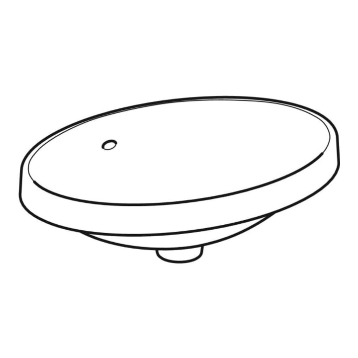 Geberit Einbauwaschtisch VariForm 55x40cm, o Hahnl., m ÜL, ov., we. K-Tect