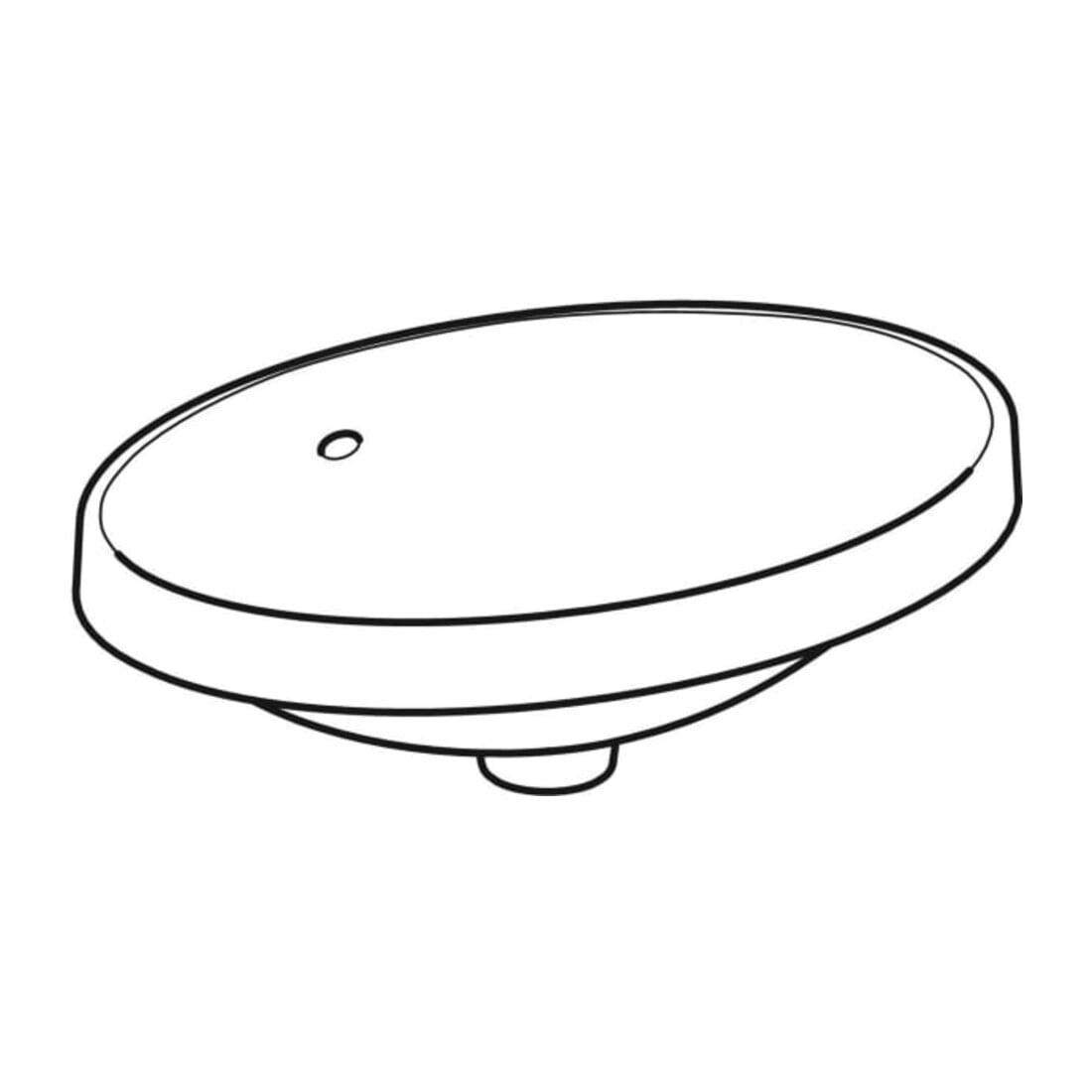 Geberit Einbauwaschtisch VariForm 55x40cm, o Hahnl., m ÜL, ov., we. K-Tect