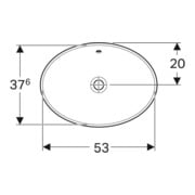 Geberit Einbauwaschtisch VariForm 55x40cm, o Hahnl., m ÜL, ov., we. K-Tect-4