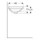 Geberit Einbauwaschtisch VariForm 55x40cm, o Hahnl., m ÜL, ov., we. K-Tect