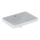 Geberit Einbauwaschtisch VariForm 55x40cm, o HL, m Ü, re, US glas. / we.-1