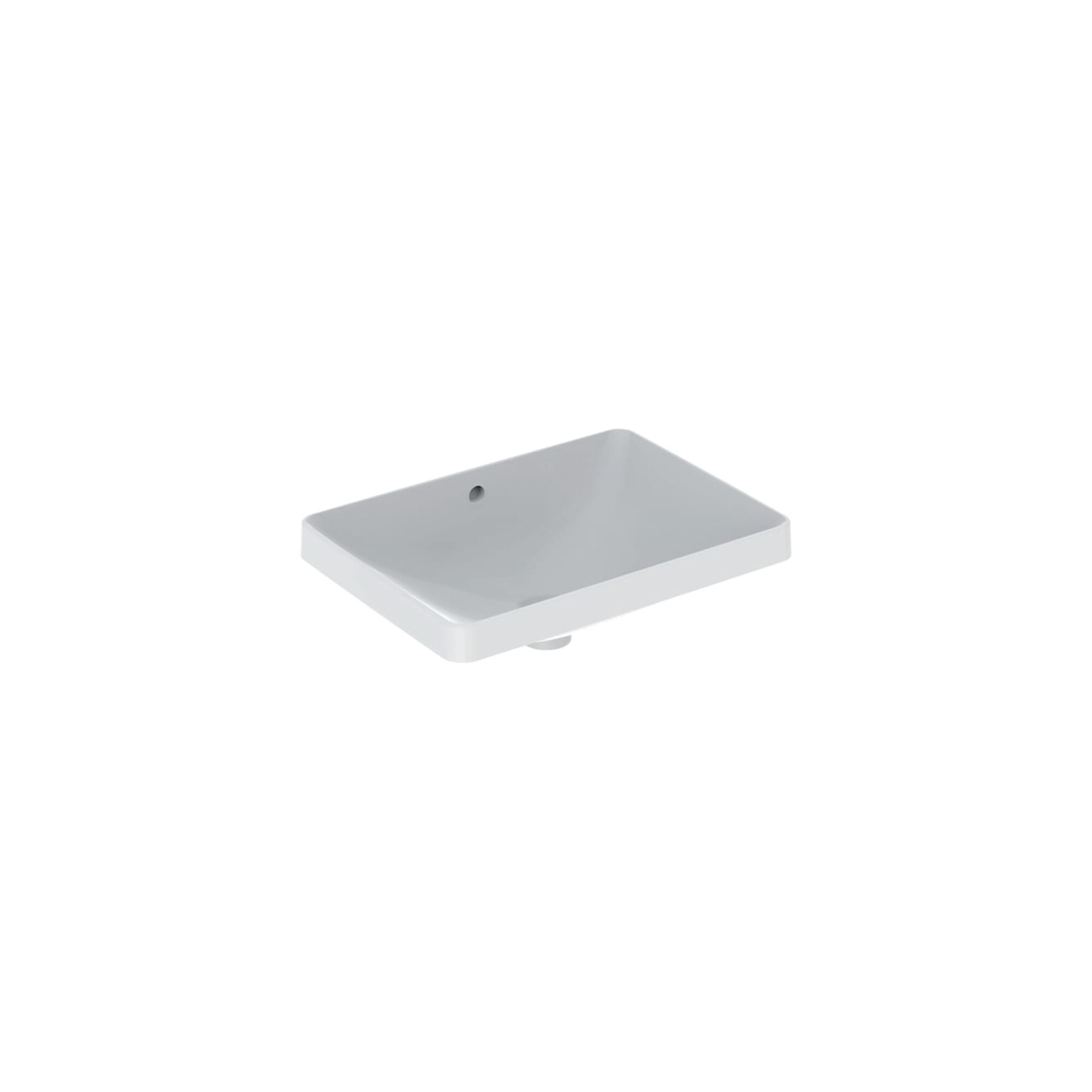 Geberit Einbauwaschtisch VariForm 55x40cm, o HL, m ÜL, recht., we. K-Tect