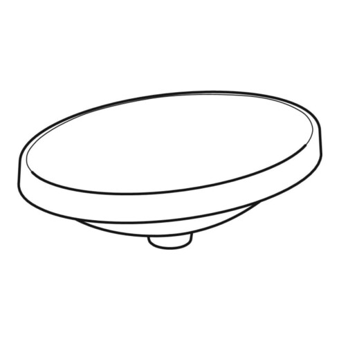 Geberit Einbauwaschtisch VariForm 55x40cm, o HL, o Ü, ov., US glas. / we.