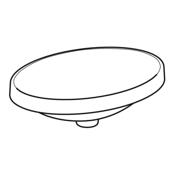 Geberit Einbauwaschtisch VariForm 55x40cm, o HL, o Ü, ov., US glas. / we.