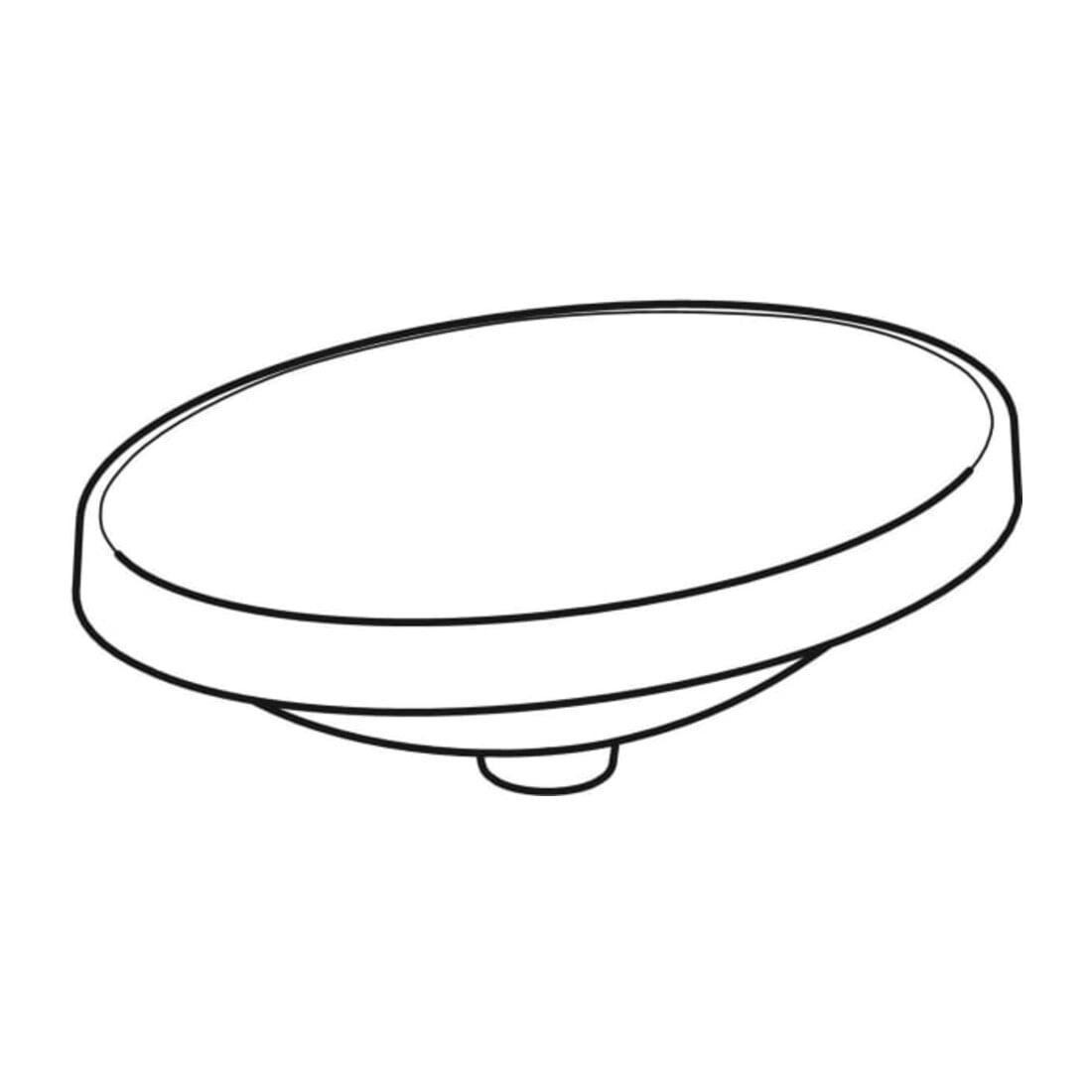 Geberit Einbauwaschtisch VariForm 55x40cm, o HL, o Ü, ov., US glas. / we.