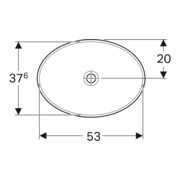 Geberit Einbauwaschtisch VariForm 55x40cm, o HL, o. ÜL, ov., we. K-Tect-4