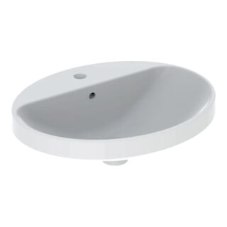 Geberit Einbauwaschtisch VariForm 55x45cm, m HLB, m Ü, ov., US glas. / we.