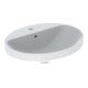Geberit Einbauwaschtisch VariForm 55x45cm, m HLB, m Ü, ov., US glas. / we.-1