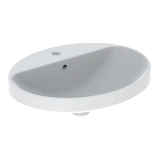 Geberit Einbauwaschtisch VariForm 55x45cm, m HLB, m ÜL, ov., we. K-Tect
