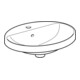 Geberit Einbauwaschtisch VariForm 55x45cm, m HLB, m ÜL, ov., we. K-Tect