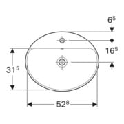 Geberit Einbauwaschtisch VariForm 55x45cm, m HLB, m ÜL, ov., we. K-Tect-4