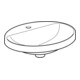 Geberit Einbauwaschtisch VariForm 55x45cm, m HLB, o. ÜL, ov., we. K-Tect