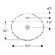 Geberit Einbauwaschtisch VariForm 55x45cm, m HLB, o. ÜL, ov., we. K-Tect