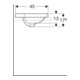 Geberit Einbauwaschtisch VariForm 55x45cm, m HLB, o. ÜL, ov., we. K-Tect