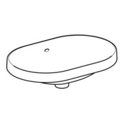 Geberit Einbauwaschtisch VariForm 60x40cm, o HL, m Ü, ellip., US gl / we.-2
