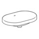 Geberit Einbauwaschtisch VariForm 60x40cm, o HL, m ÜL, ellipt., we. K-Tect
