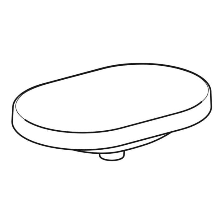 Geberit Einbauwaschtisch VariForm 60x40cm, o HL, o Ü, ellip., US gl / we.