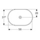 Geberit Einbauwaschtisch VariForm 60x40cm, o HL, o ÜL, ellipt., we. K-Tect