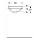Geberit Einbauwaschtisch VariForm 60x40cm, o HL, o ÜL, ellipt., we. K-Tect