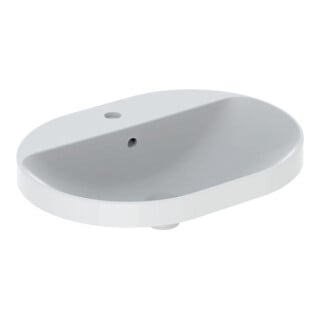 Geberit Einbauwaschtisch VariForm 60x45cm, m HLB, m Ü, ellipt., we. K-Tect