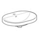 Geberit Einbauwaschtisch VariForm 60x45cm, m HLB, m Ü, ellipt., we. K-Tect