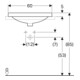 Geberit Einbauwaschtisch VariForm 60x45cm, m HLB, m Ü, ellipt., we. K-Tect