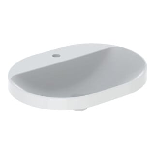 Geberit Einbauwaschtisch VariForm 60x45cm, m HLB, o Ü, ellipt., we. K-Tect