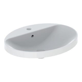 Geberit Einbauwaschtisch VariForm 60x48cm, m HLB, m ÜL, ov., we. K-Tect