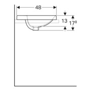 Geberit Einbauwaschtisch VariForm 60x48cm, m HLB, m ÜL, ov., we. K-Tect-4