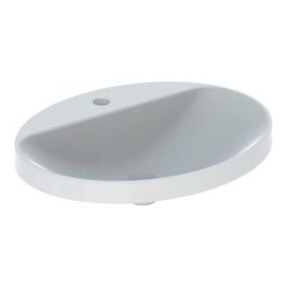 Geberit Einbauwaschtisch VariForm 60x48cm, m HLB, o. ÜL, ov., we. K-Tect