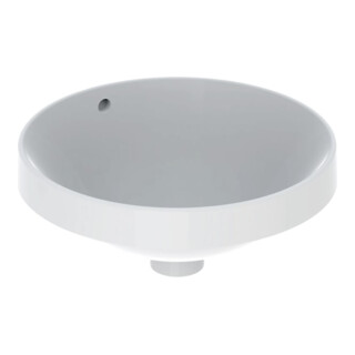 Geberit Einbauwaschtisch VariForm d 40cm, o. Hahnl., m ÜL, rd, we. K-Tect