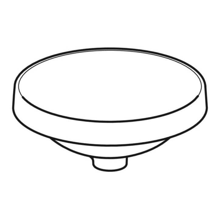 Geberit Einbauwaschtisch VariForm d 40cm, o. Hahnl., o. ÜL, rd, we. K-Tect