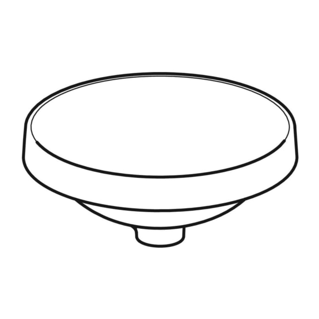 Geberit Einbauwaschtisch VariForm d 40cm, o. Hahnl., o. ÜL, rd, we. K-Tect
