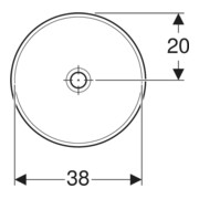 Geberit Einbauwaschtisch VariForm d 40cm, o. Hahnl., o. ÜL, rd, we. K-Tect-4