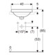 Geberit Einbauwaschtisch VariForm d 40cm, o. Hahnl., o. ÜL, rd, we. K-Tect