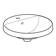 Geberit Einbauwaschtisch VariForm d 48cm, m Hahnloch, m ÜL, rd, we. K-Tect-2