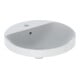 Geberit Einbauwaschtisch VariForm d 48cm, m HLB, m Ü, rd, Unters. glas./we-1