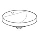 Geberit Einbauwaschtisch VariForm d 48cm, m HLB, o Ü, rd, US glas. / we.-2