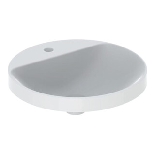 Geberit Einbauwaschtisch VariForm d 48cm, m HLB, o. ÜL, rd, we. K-Tect